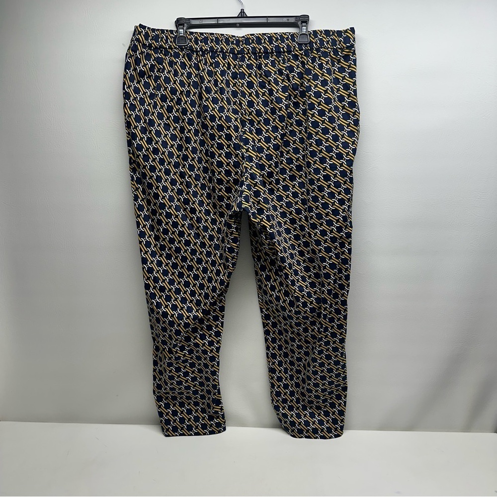 BODEN Glorious British style pull on size 16/18 Navy and Yellow Patterned Pants - Picture 8 of 10
